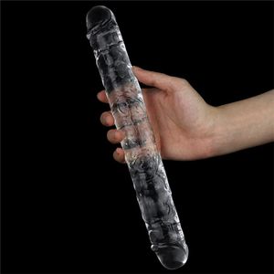 Dildo Transparente Doble Penetración