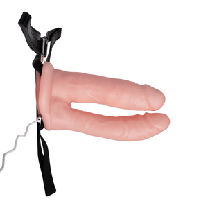 Arnés con Vibaración Unisex Hollow Double Penetrator a Control Remoto