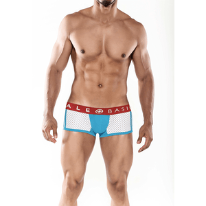 Boxer Corto Sexy Tejido En Malla Turquesa