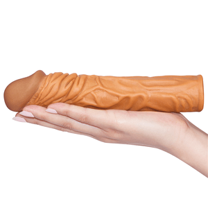 Add 2'' Pleasure X Tender Penis Sleeve Brown