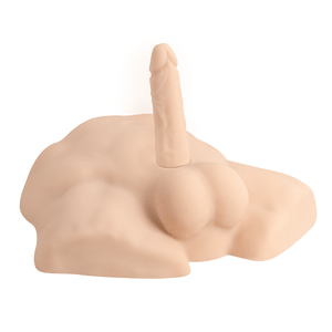 Premium Silicone Realistic Medio Torso de Dildo Intercambiable