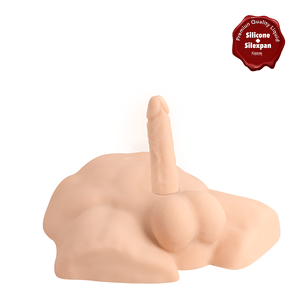 Premium Silicone Realistic Medio Torso de Dildo Intercambiable