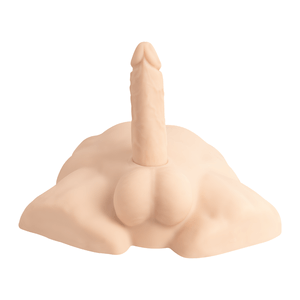 Premium Silicone Realistic Medio Torso de Dildo Intercambiable